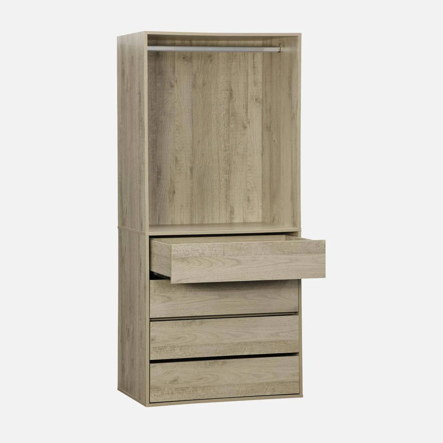 Kledingkast module hangruimte en 4 lades 80cm