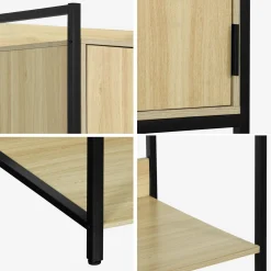 Kledingkast module met 1 deurtje en planken 60cm