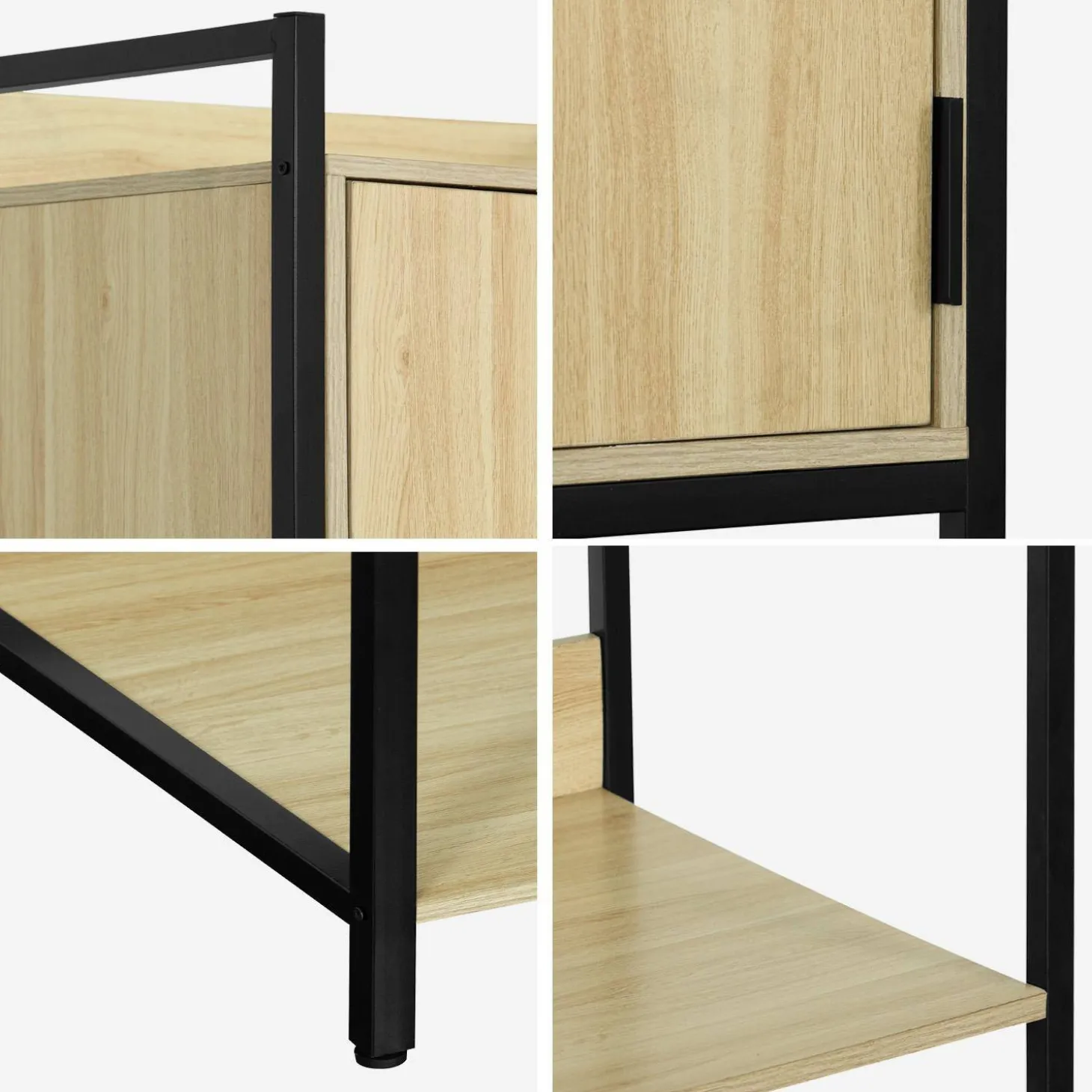 Kledingkast module met 1 deurtje en planken 60cm