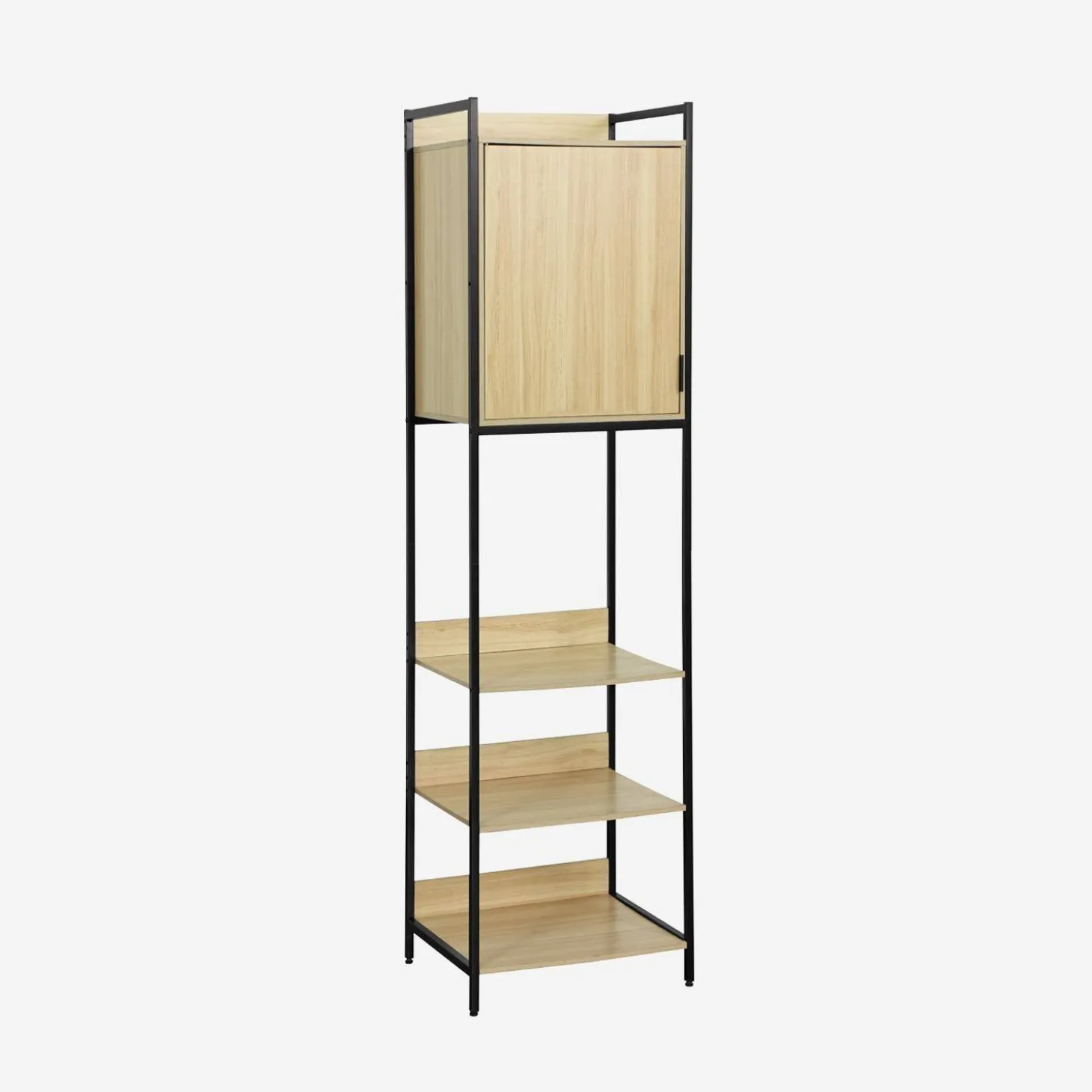 Kledingkast module met 1 deurtje en planken 60cm