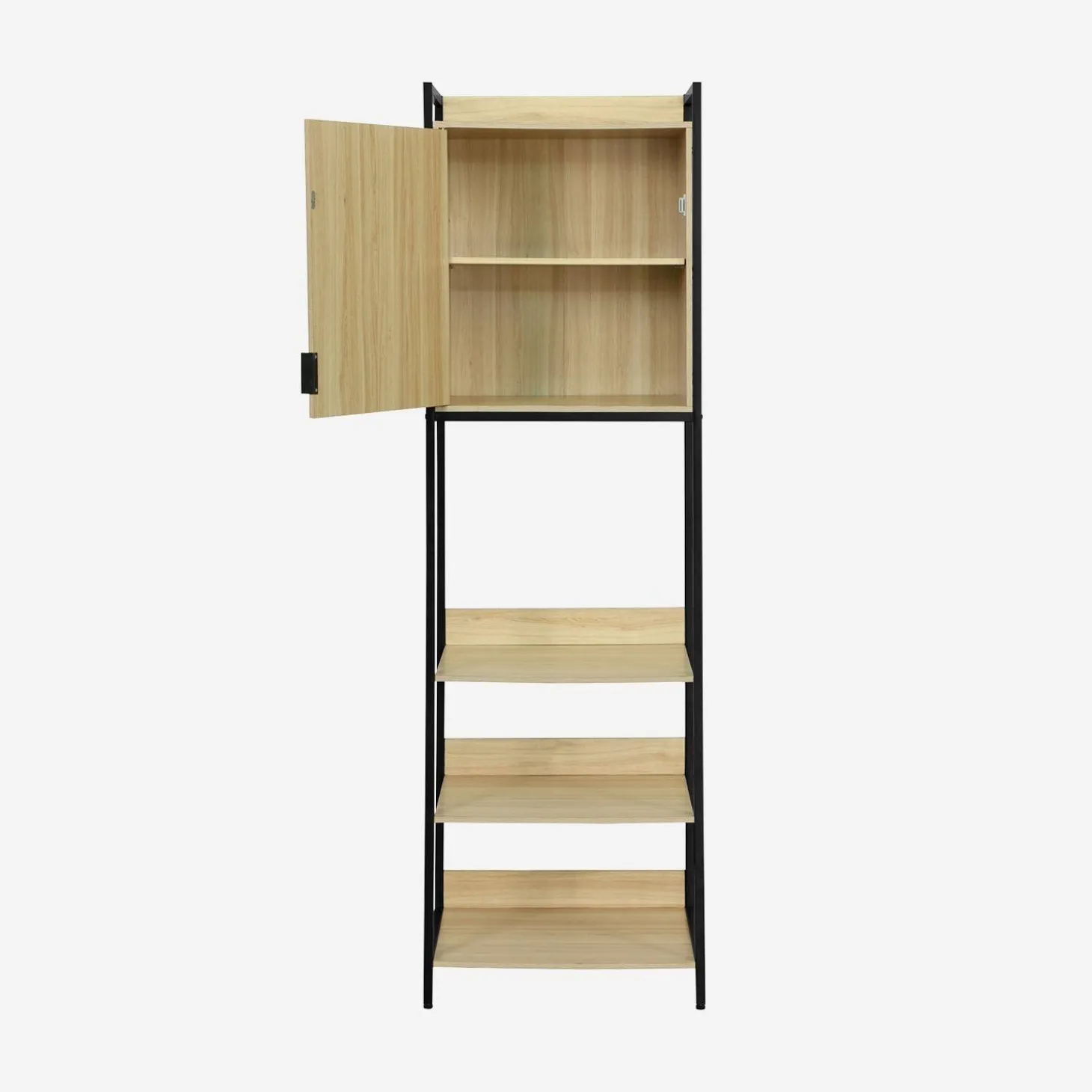 Kledingkast module met 1 deurtje en planken 60cm