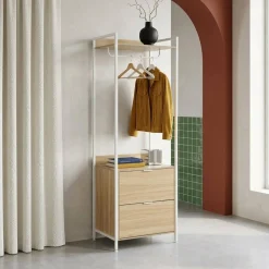 Kledingkast module met hangruimte en 2 lades 60cm