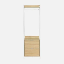 Kledingkast module met hangruimte en 2 lades 60cm