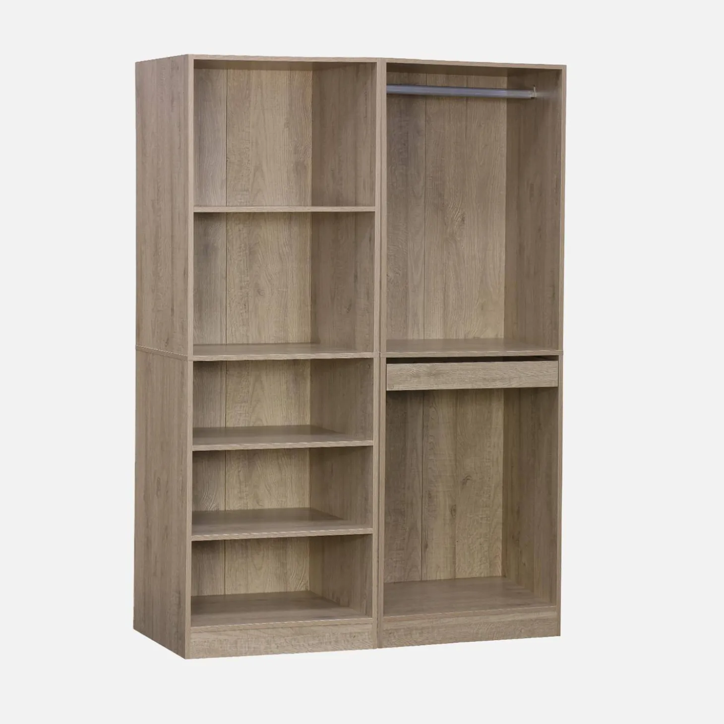 Kledingkast 2 modules modulair hangruimtes en vakken