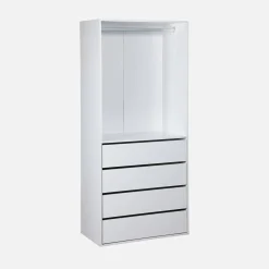 Kledingkast 4 modules modulair 9 lades hangruimtes en vakken