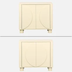 Klein kastje houtdecor 2 omkeerbare deuren 80cm