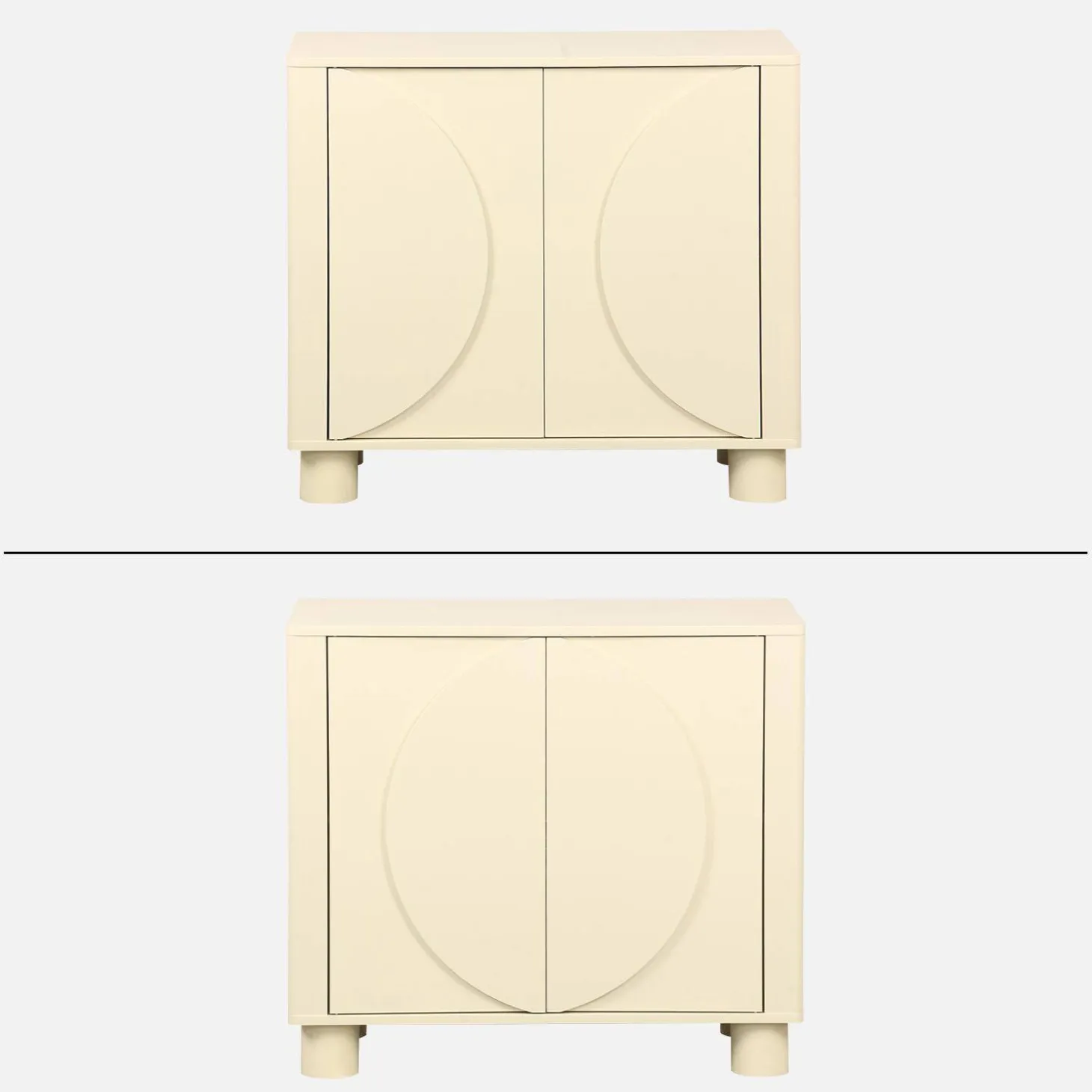 Klein kastje houtdecor 2 omkeerbare deuren 80cm