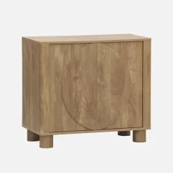 Klein kastje houtdecor 2 omkeerbare deuren 80cm