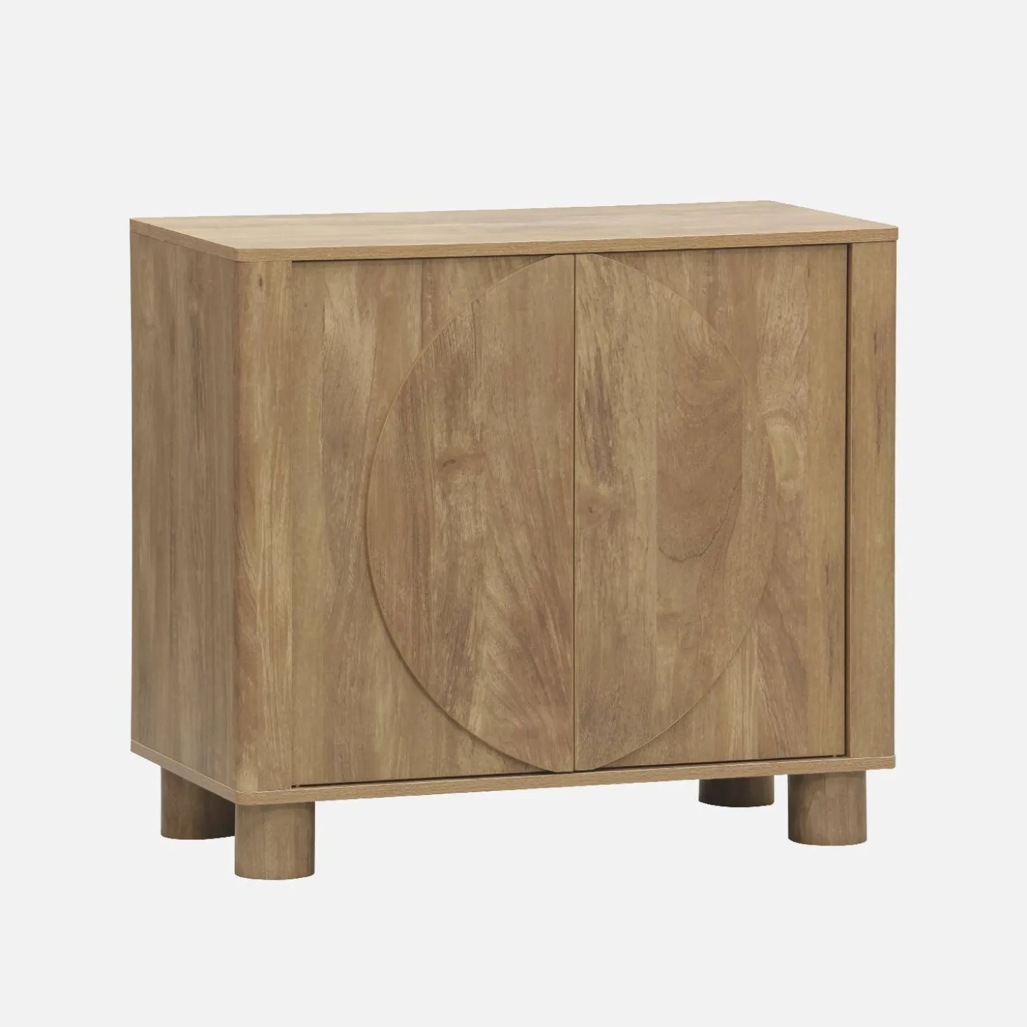 Klein kastje houtdecor 2 omkeerbare deuren 80cm