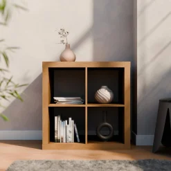 Kubusvormige vakkenkast met 2 niveaus, 4 vakken 76cm