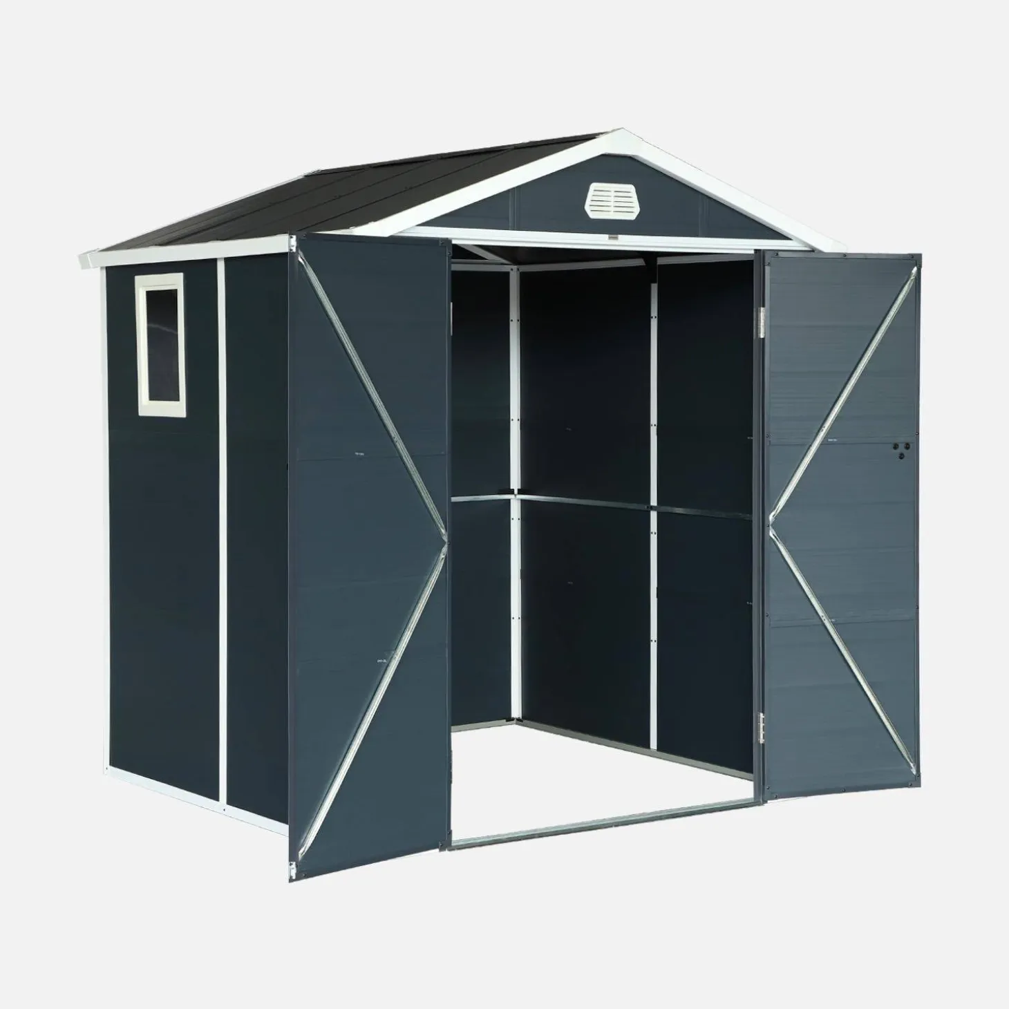 Kunststof tuinhuisje met aluminium frame 3,65 m²