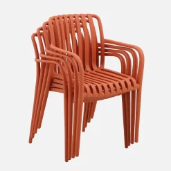 Kunststof tuinstoelen (set van 4)