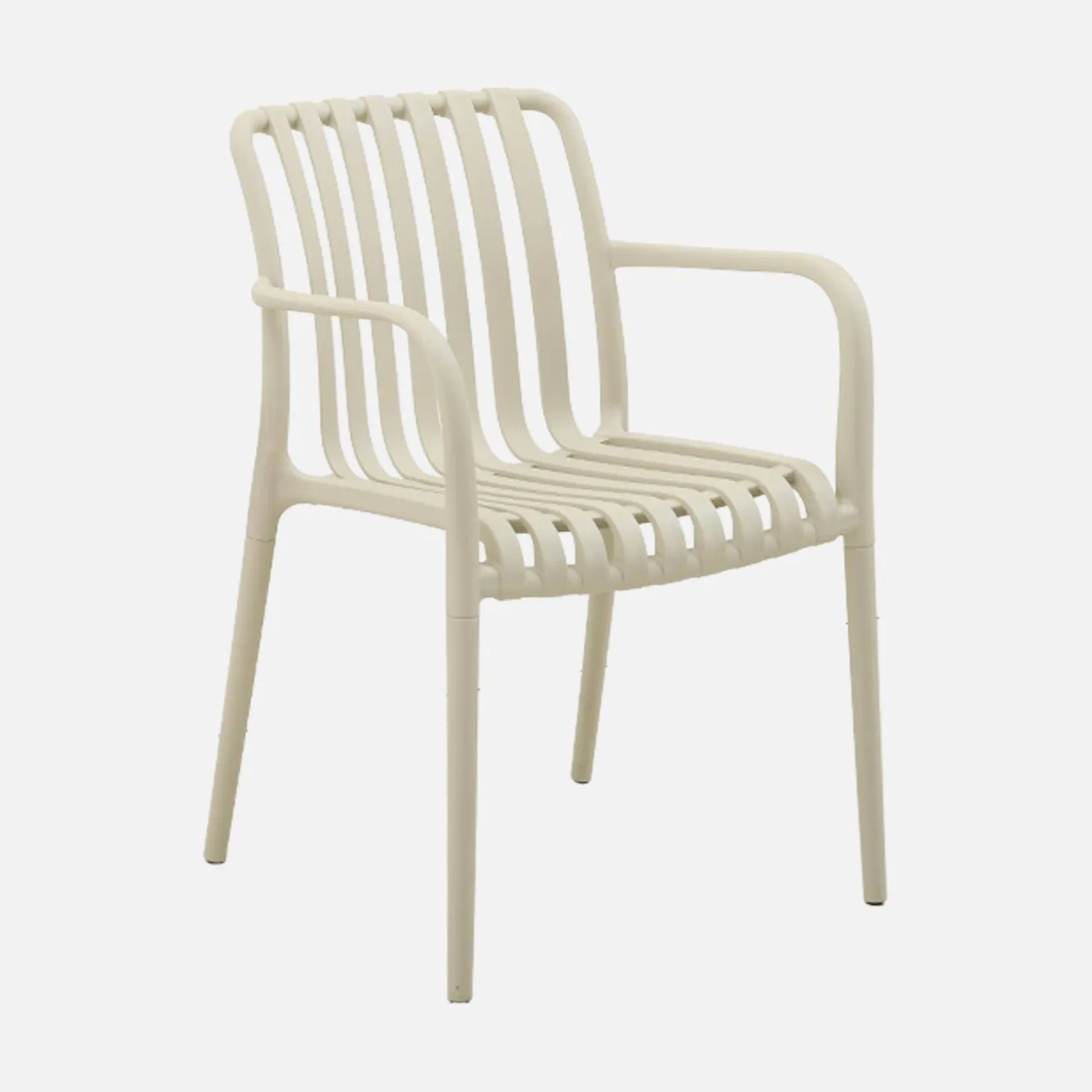 Kunststof tuinstoelen (set van 4)