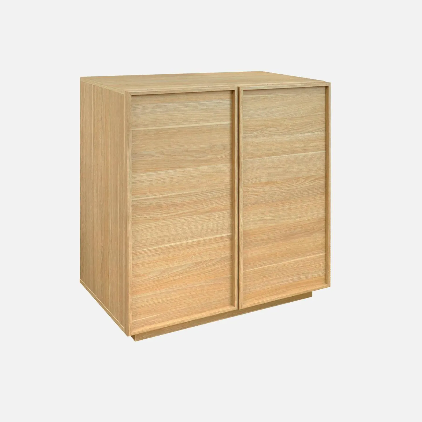 Laag kastje houtlook 2 deuren