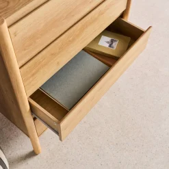 Ladekast houteffect 4 lades 80cm