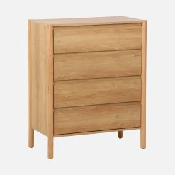 Ladekast houteffect 4 lades 80cm