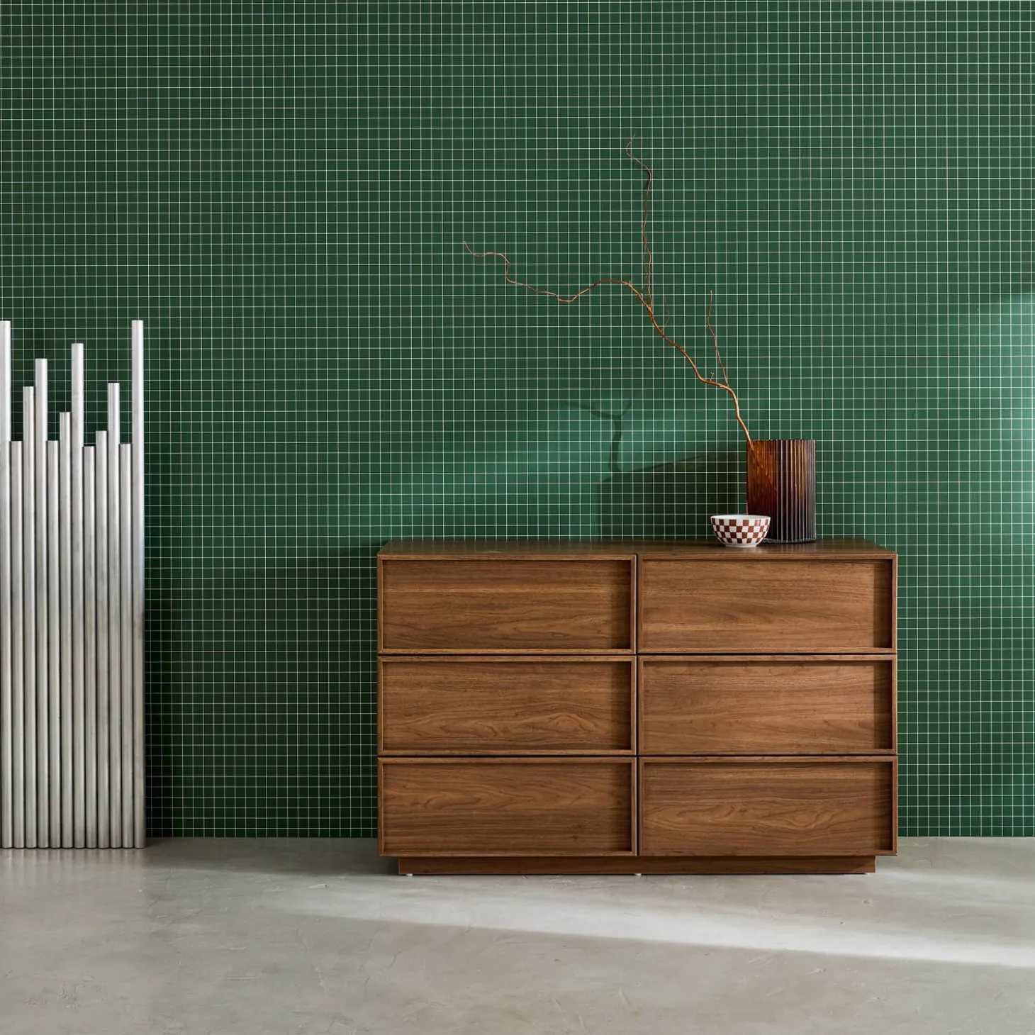 Ladekast houtlook met 6 lades 120cm