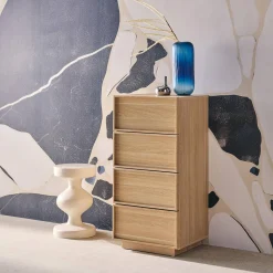 Ladekast houtlook met 4 lades 48cm