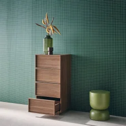 Ladekast houtlook met 4 lades 48cm