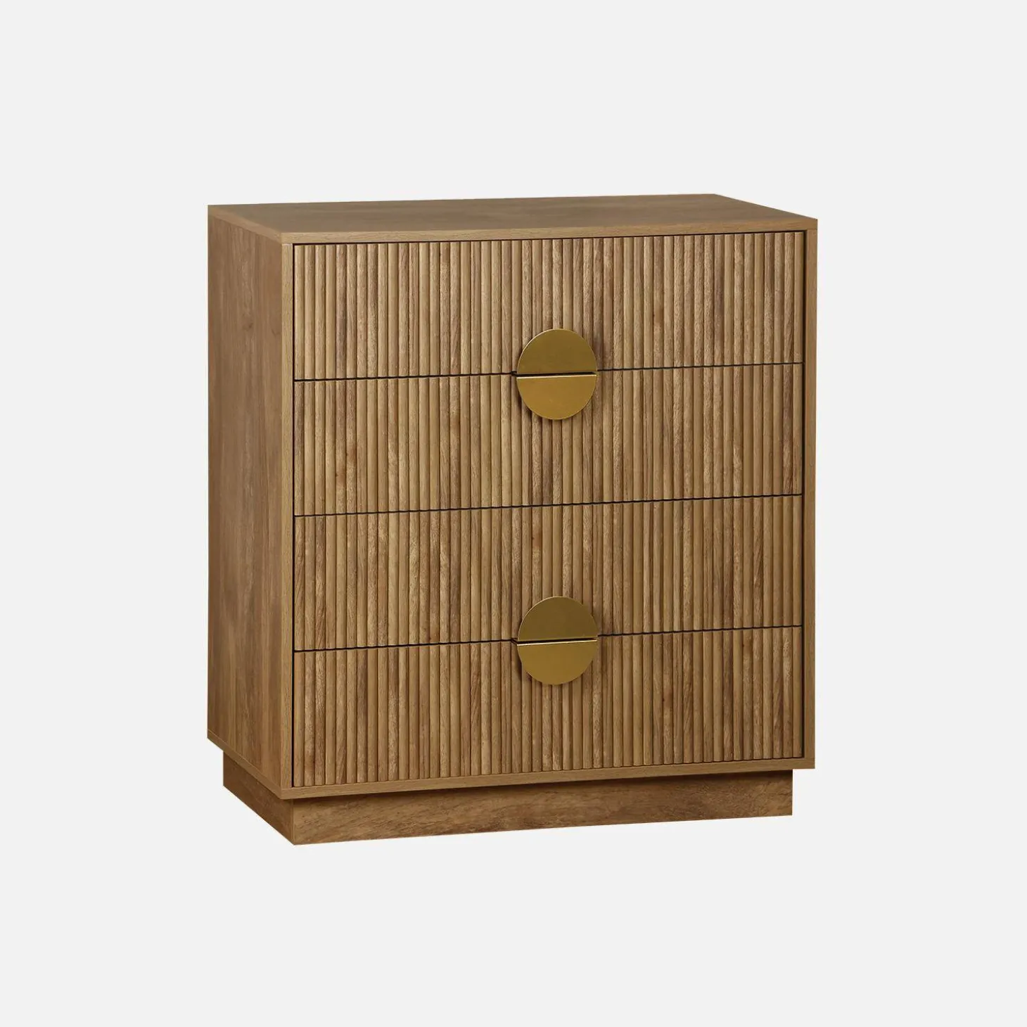 Ladekast 4 lades gegroefd mangohouteffect 80cm