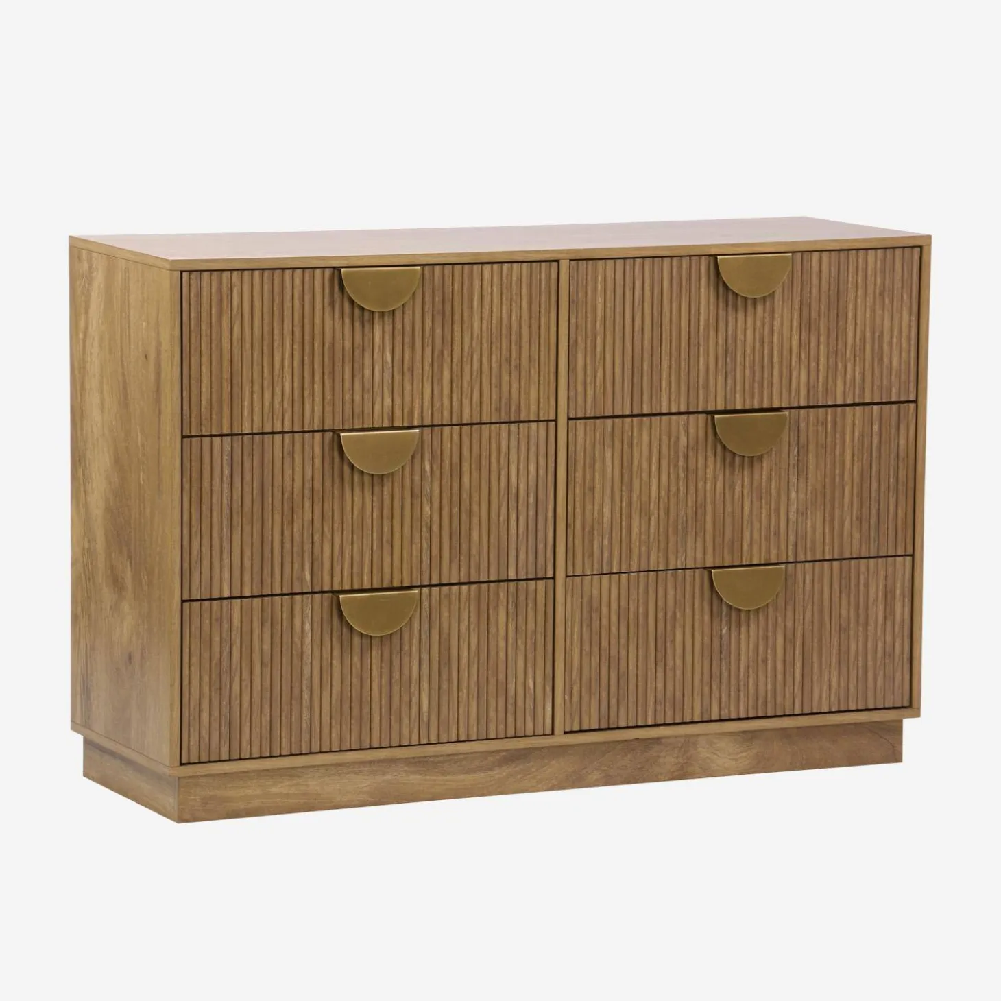 Ladekast 6 lades gegroefd mangohouteffect 120cm