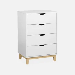 Ladekast 4 lades houtdecor 60cm