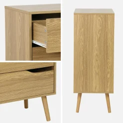 Ladekast met 4 lades houtdecor 80cm