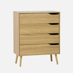 Ladekast met 4 lades houtdecor 80cm