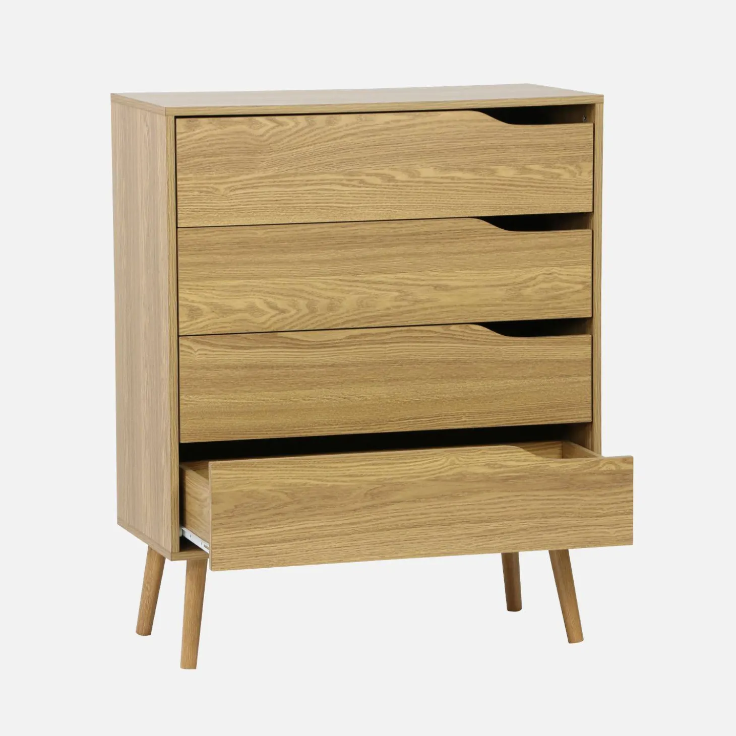 Ladekast met 4 lades houtdecor 80cm
