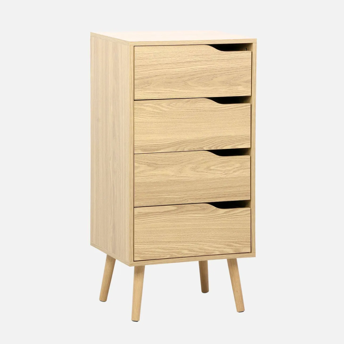 Ladekast met 4 lades houtdecor 48cm