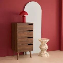 Ladekast met 4 lades houtdecor 48cm