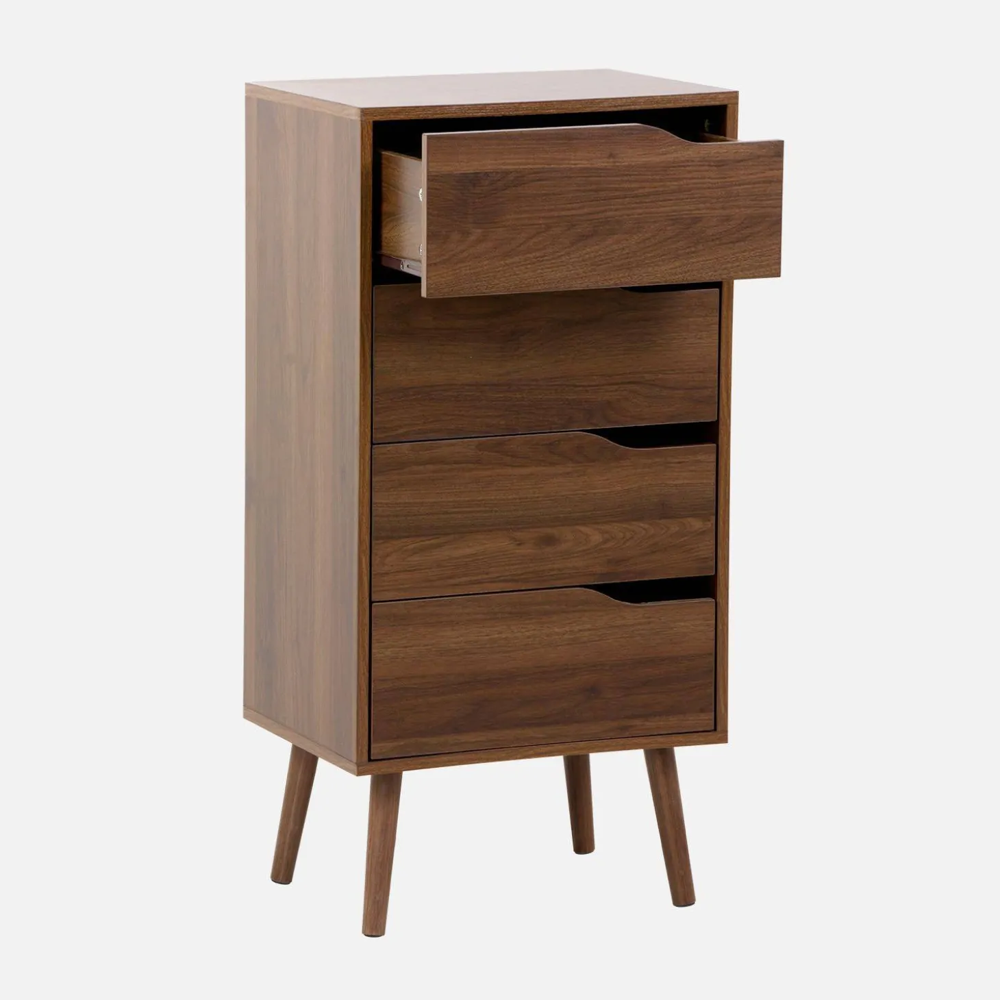 Ladekast met 4 lades houtdecor 48cm