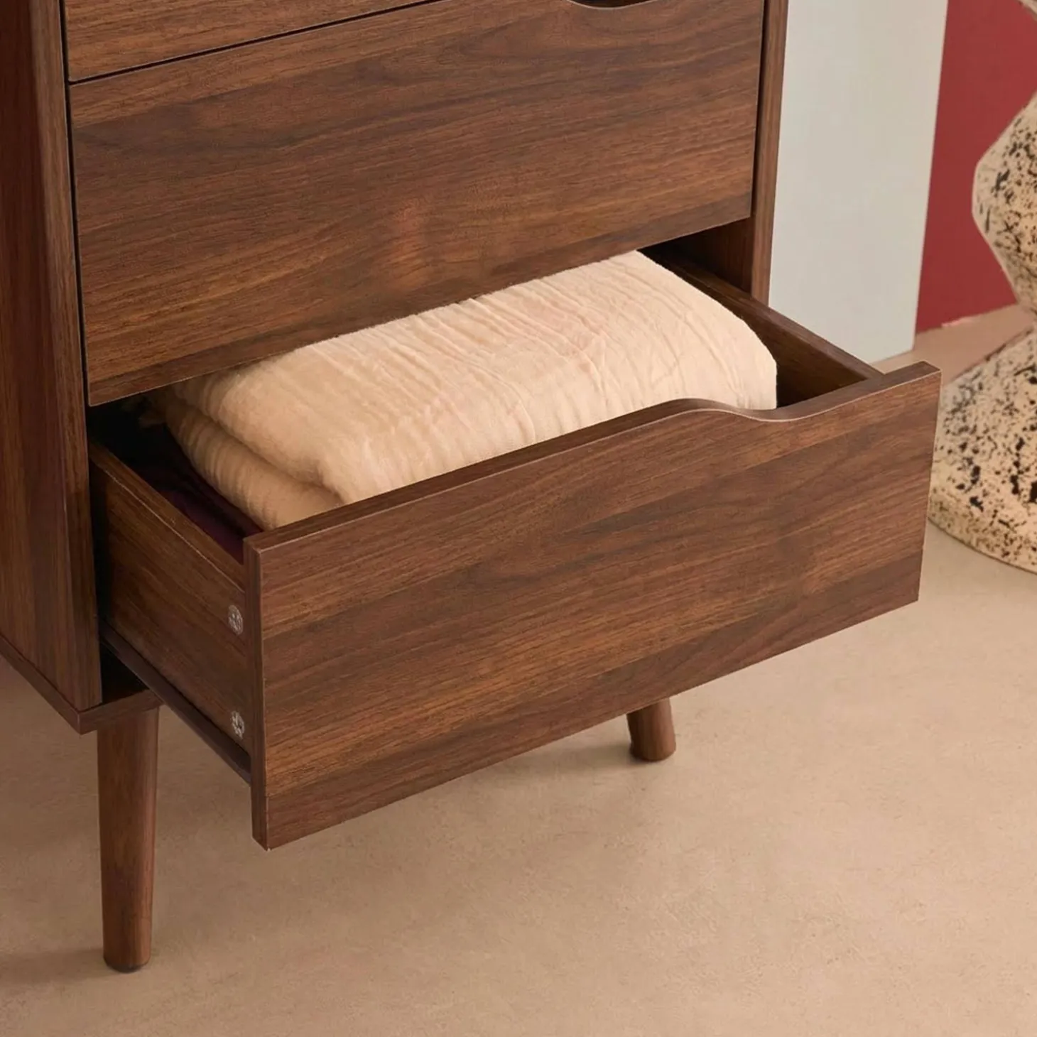 Ladekast met 4 lades houtdecor 48cm