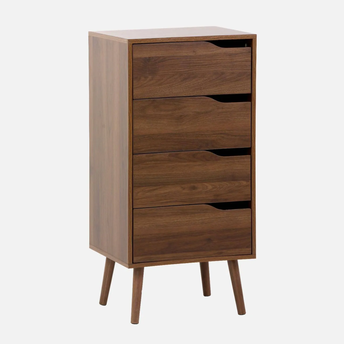 Ladekast met 4 lades houtdecor 48cm
