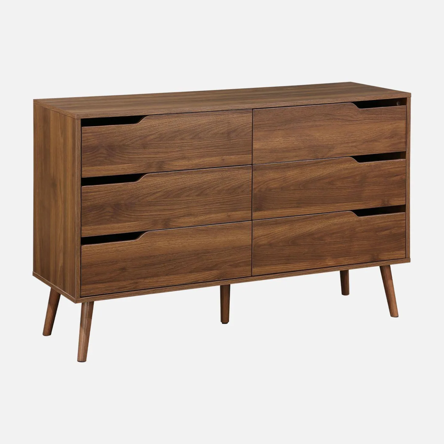 Ladekast met 6 lades houtdecor 120cm