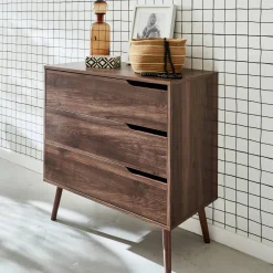 Ladekast met 3 lades houtdecor 80cm