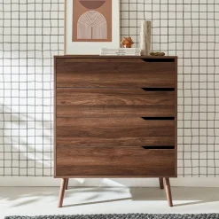 Ladekast met 4 lades houtdecor 80cm