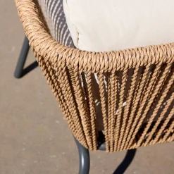 Lage tuinmeubelset, rotan-effect geweven hars, 5-zits