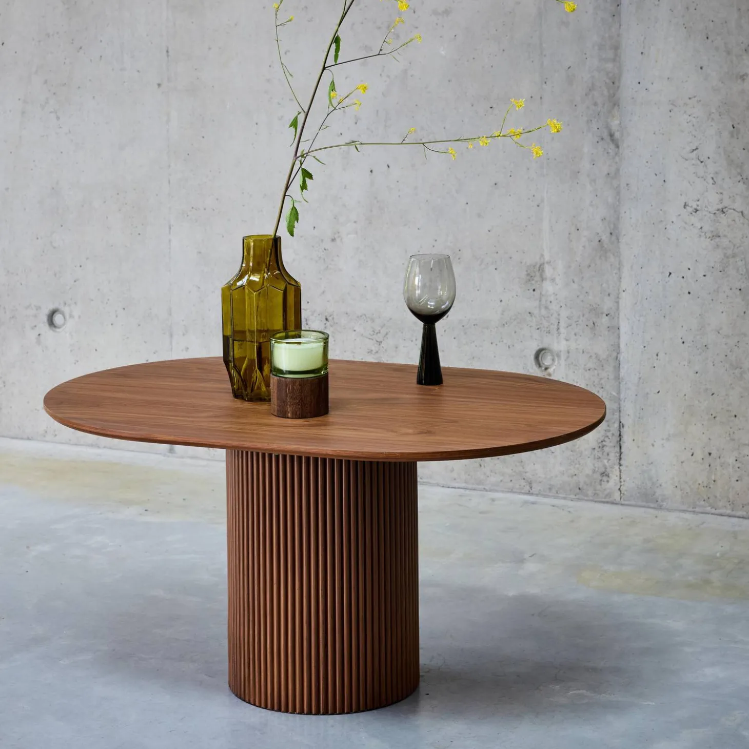 Langwerpige salontafel met gesneden houteffect