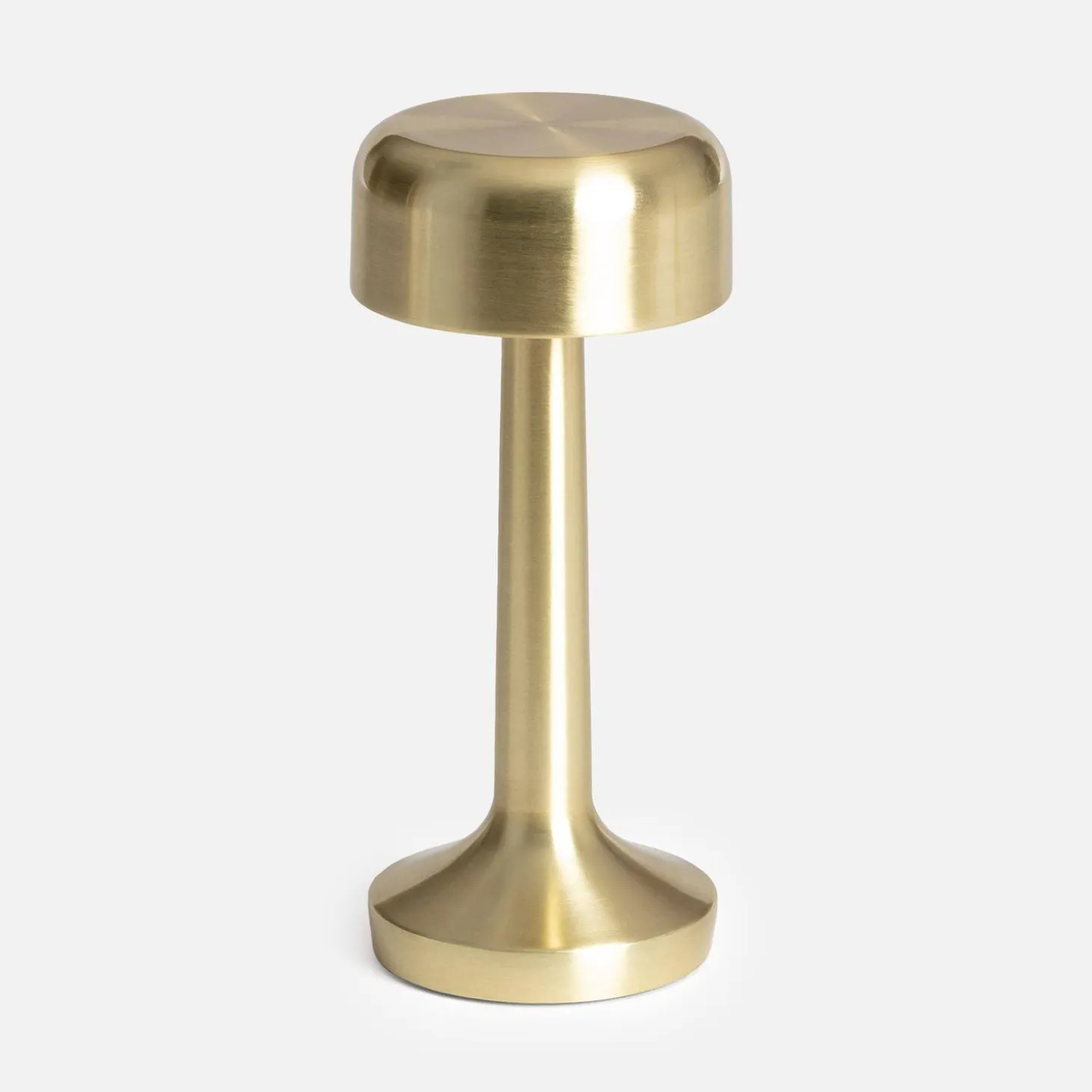 LED tafellamp binnen goudkleurig metaal Ø9cm