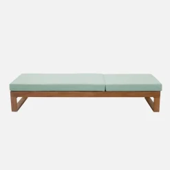 Ligbank in eucalyptus hout, multiposities (set van 2)