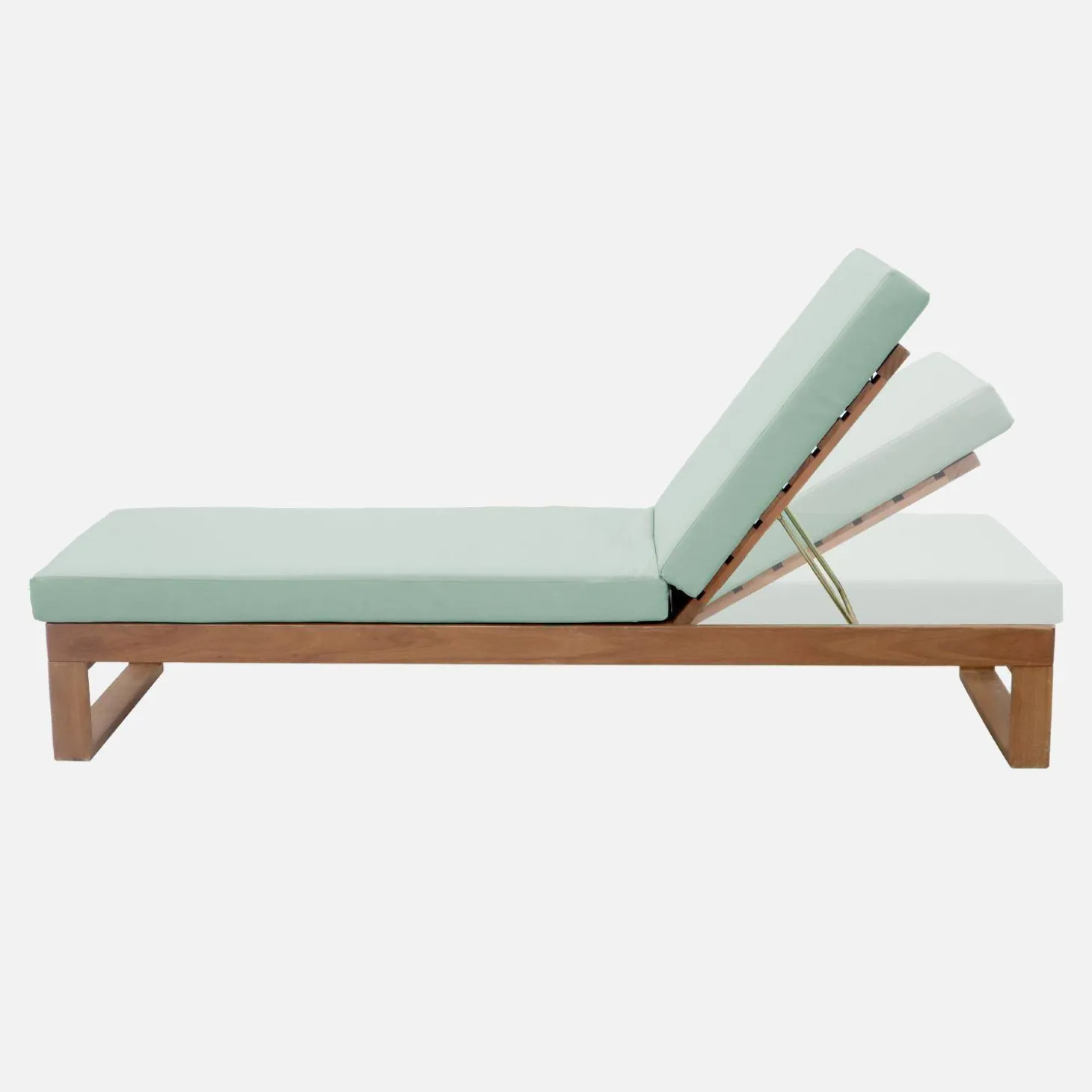 Ligbank in eucalyptus hout, multiposities (set van 2)