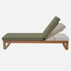Ligbank in eucalyptus hout, multiposities (set van 2)
