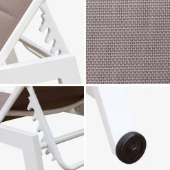 Ligbed van aluminium en textileen