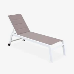 Ligbed van aluminium en textileen