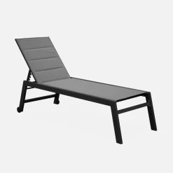 Ligbed van aluminium en textileen