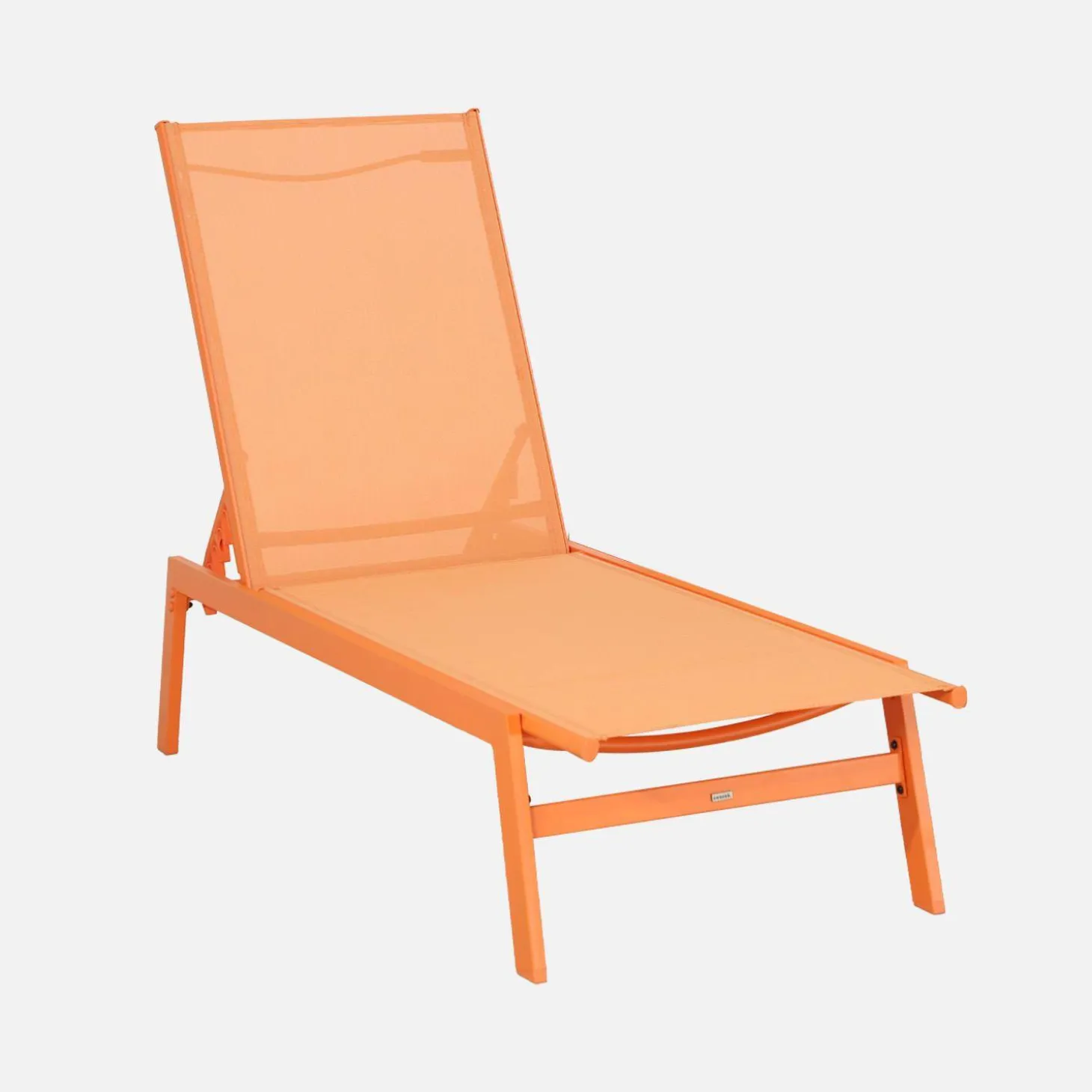 Ligstoelen met meerdere posities textileen en metaal (set van 2)