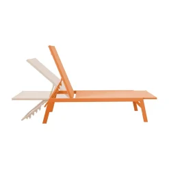 Ligstoelen met meerdere posities textileen en metaal (set van 2)
