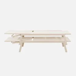 Ligstoelen met meerdere posities textileen en metaal (set van 2)