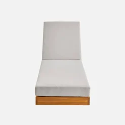Ligstoelen met meerdere standen en wieltjes acaciahout (set van 2)